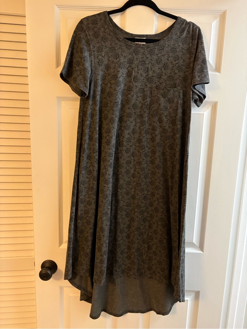 LuLaRoe Gray Short-Sleeve High-Low Dress